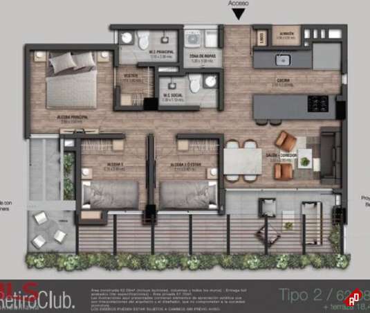Apartamento para Venta en V. Pantanillo (El Retiro). Municipio El Retiro - $482.000.000 - 226811