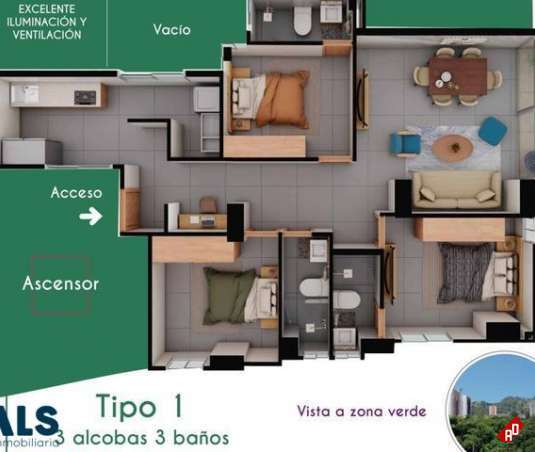 Apartamento para Venta en Asdesillas. Municipio Sabaneta - $630.000.000 - 235323